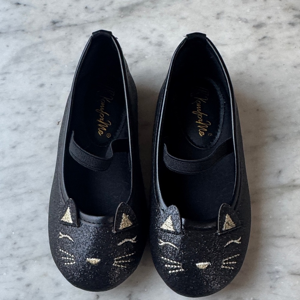 Adorable Black Cat Face Kids Shoes - Picture 2 of 5